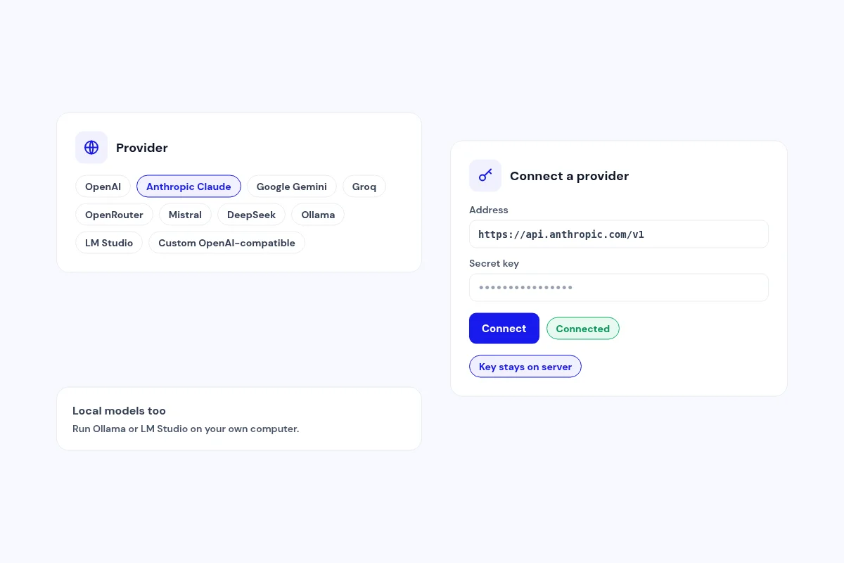 Your provider, your key