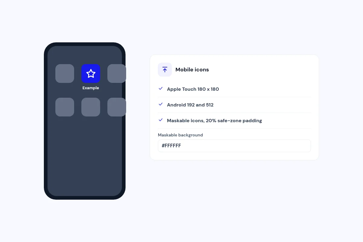 Home-screen ready on phones