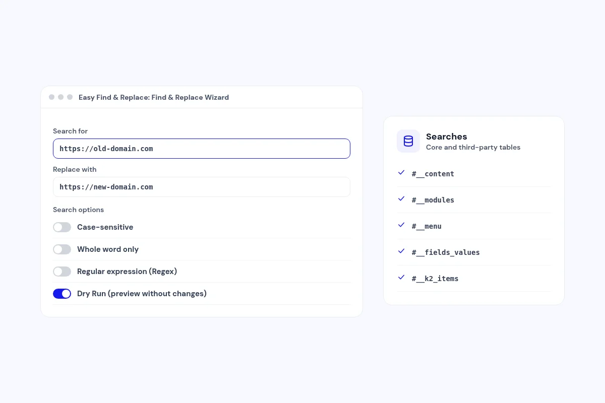 Search your whole database