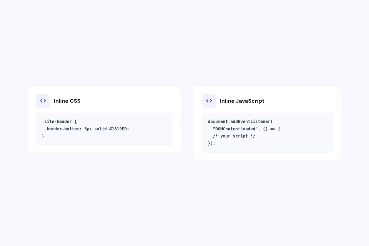 Paste inline code