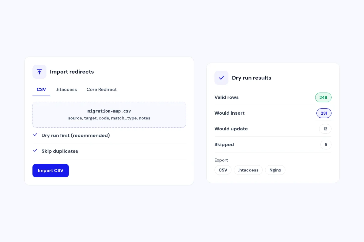 Bring your old redirects