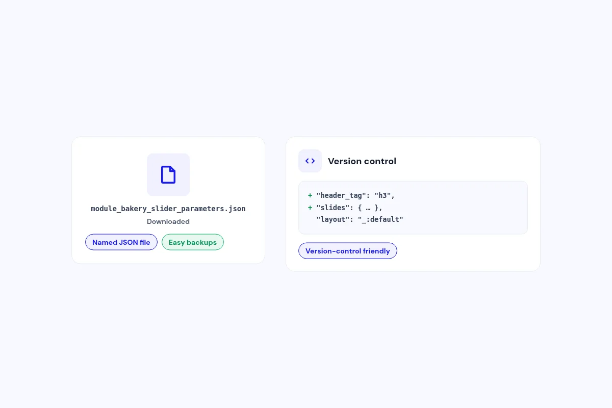 A plain JSON file you keep