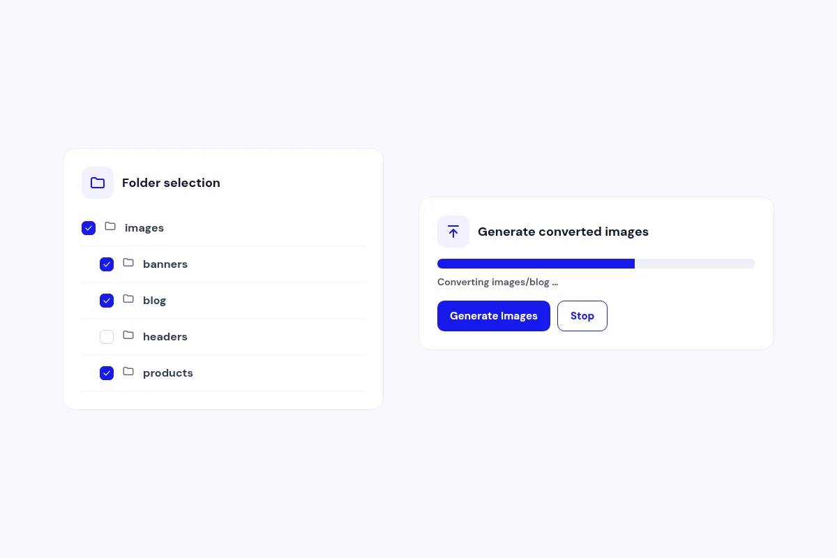 Convert whole folders ahead of time